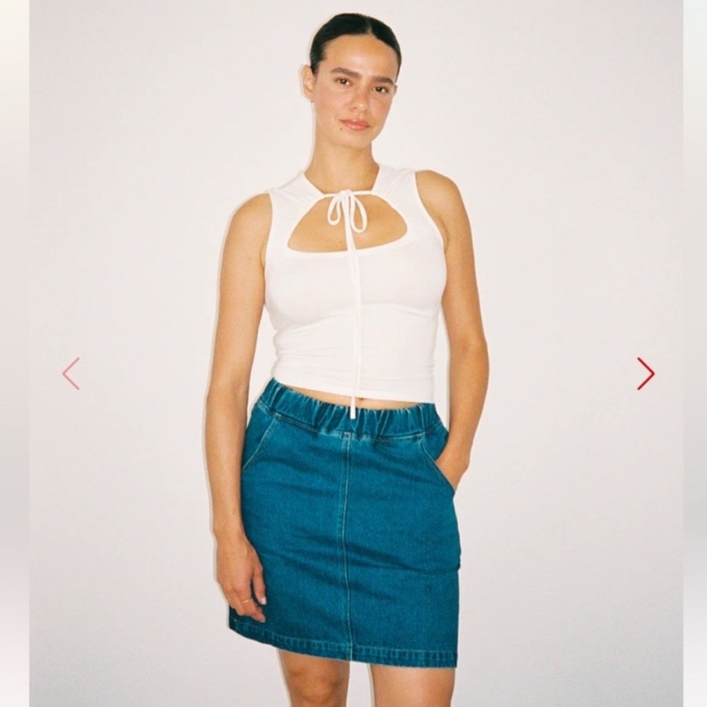 Classic Blue Denim Skirt